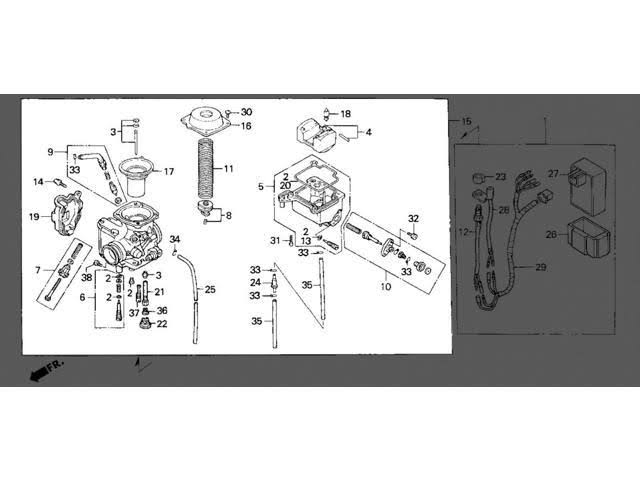 1996-2000 TRX Carburetor N64076