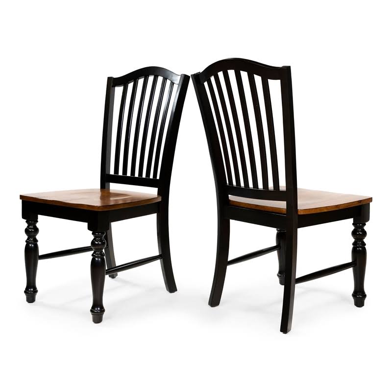 Antique Oak Dining Chair Set of 2 D5381