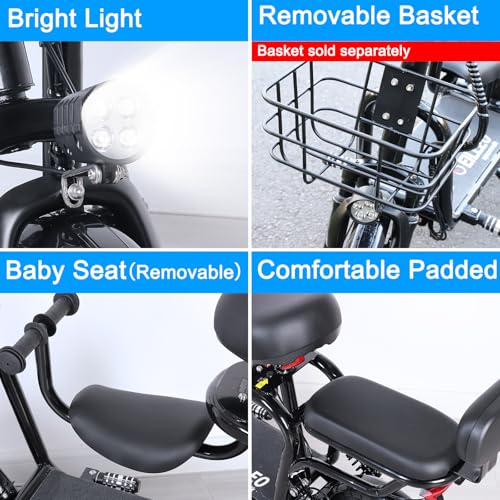 Electric Scooter with Seat, 36V/48V, 350W/500W Motor, 20 Mile Range, 17.4mph A33981