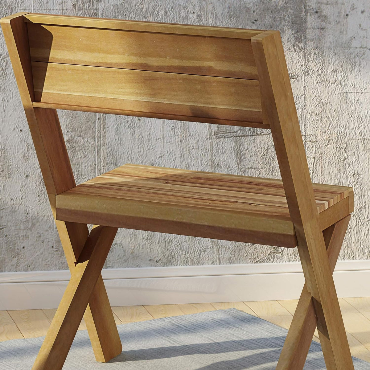 Acacia Wood Chairs Set of 2 F883227