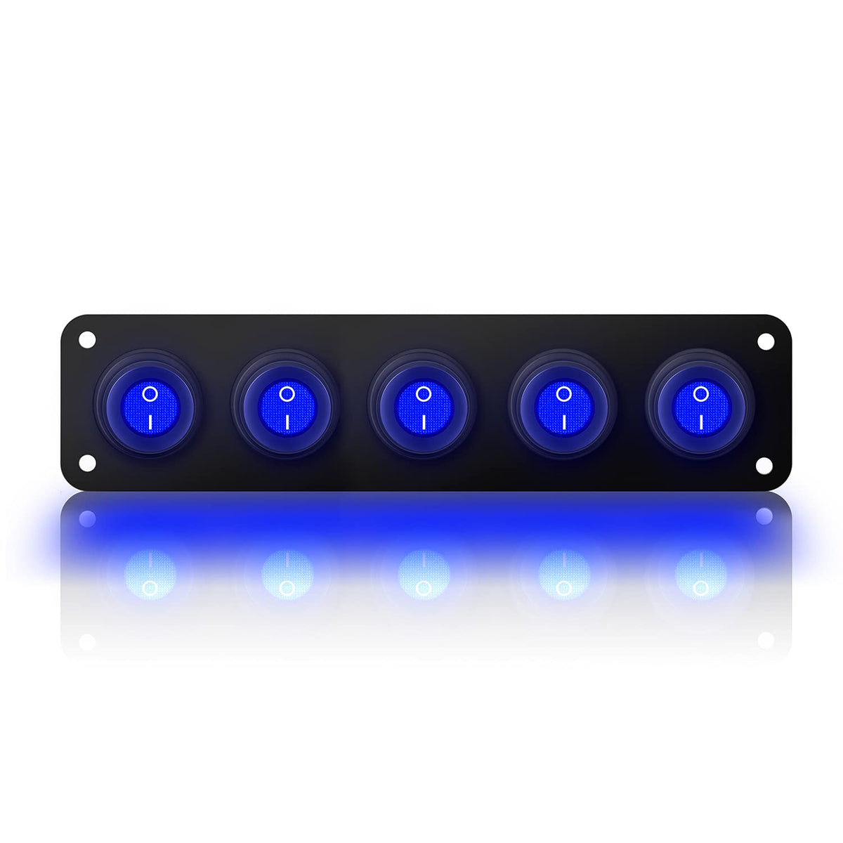 12V 20 Amp 6 Gang Toggle Rocker Switch Panel LED Waterproof I1897