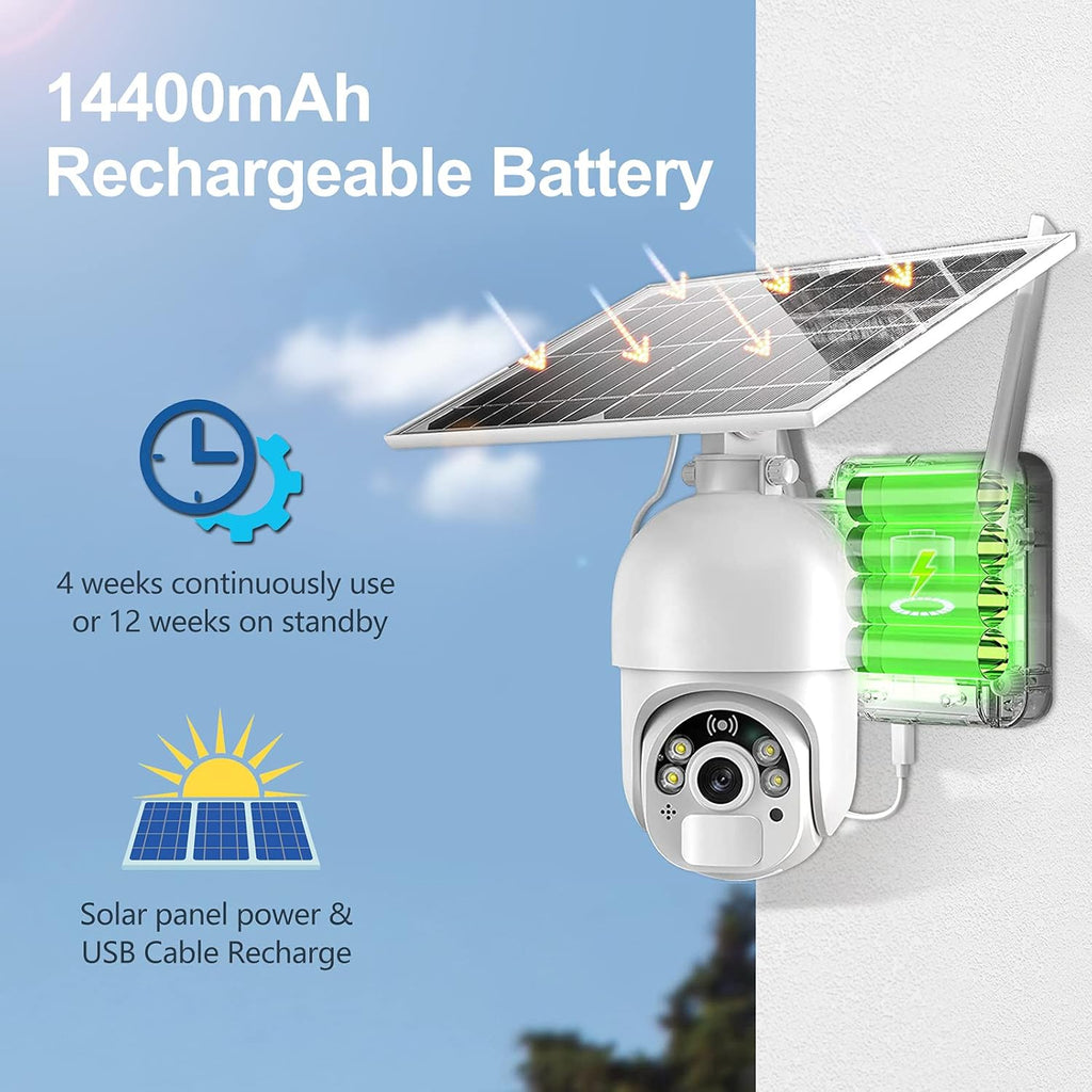 Wireless Solar Security Camera with 1080P Night Vision K4918