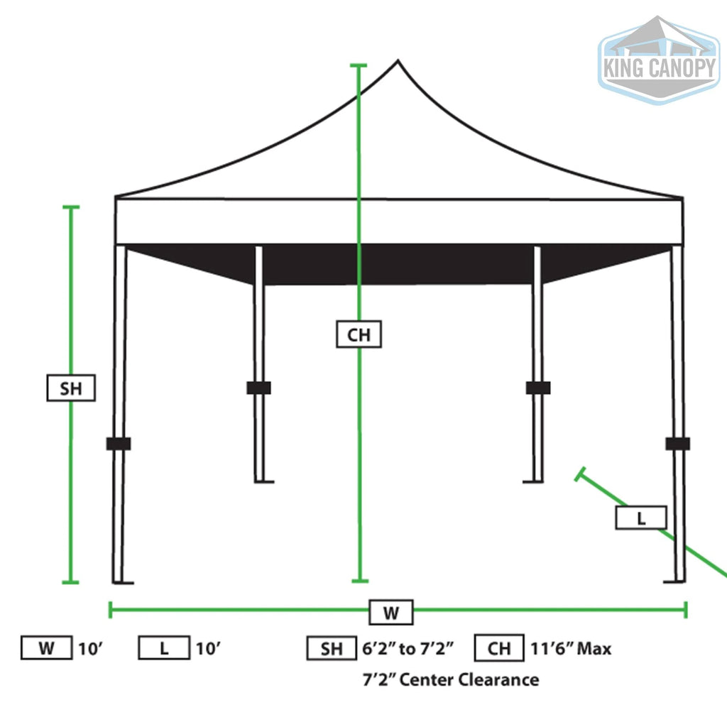 10x10 Instant Pop Up Canopy Tent with Black Cover A82727