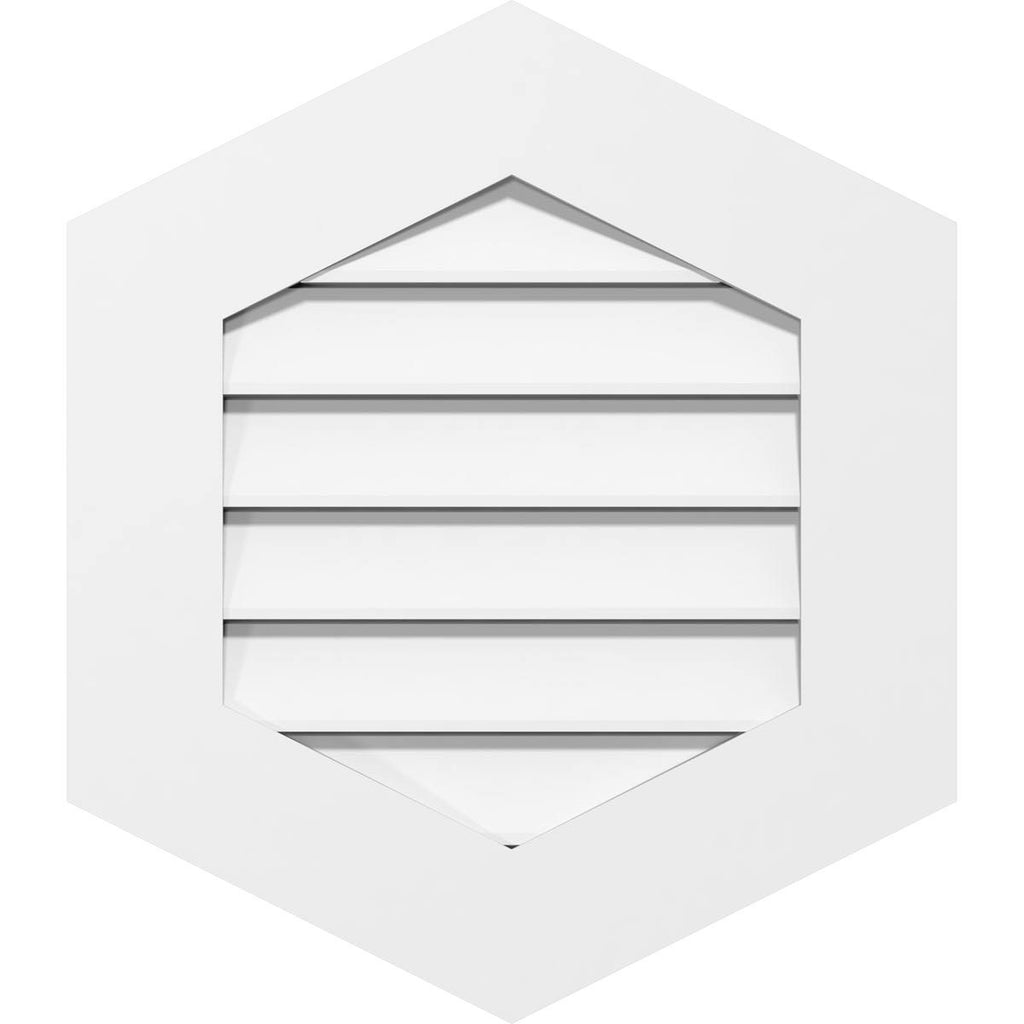 Vertical Peaked Surface Mount PVC Gable Vent E5928