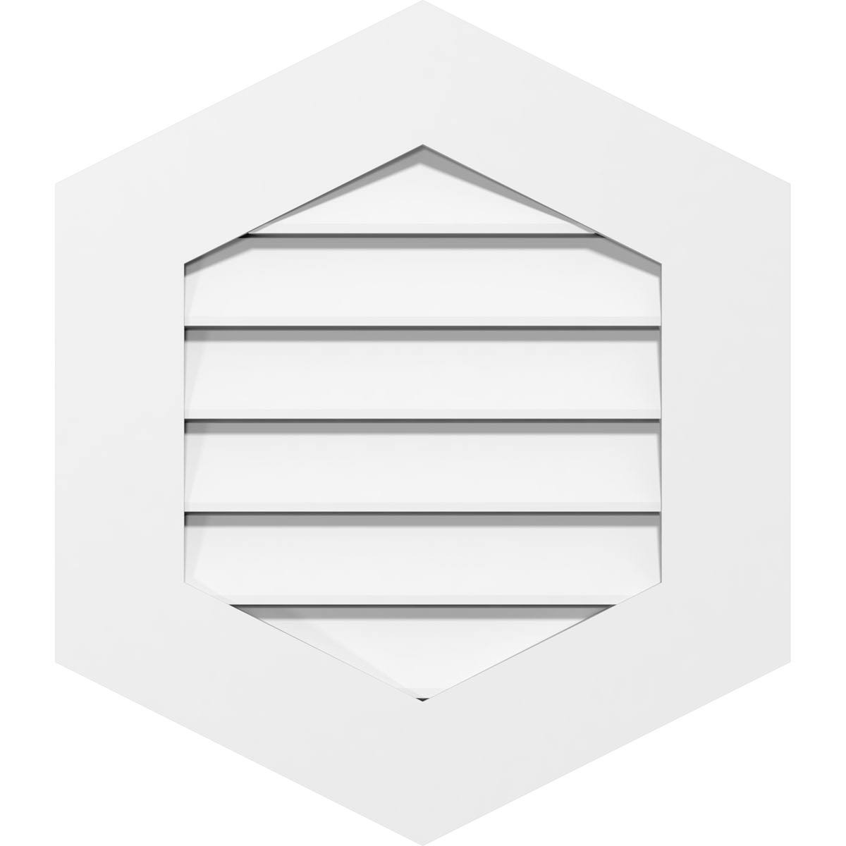 Vertical Peaked Surface Mount PVC Gable Vent E5928