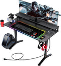 55 Inch Gaming Desk with RGB Mouse Pad H8671