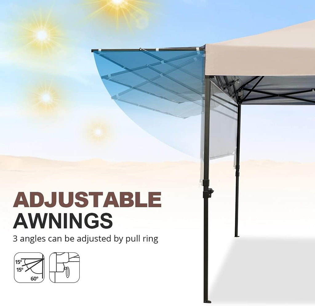 10x15.7 ft Pop up Canopy Tent with Wheeled Bag L163