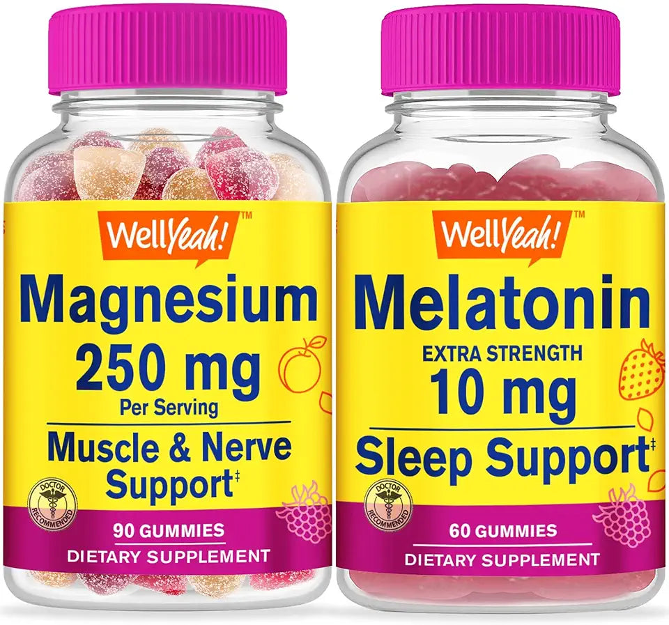 Magnesium Citrate 250mg + Melatonin 10mg Chewable Gummy Vitamin Supplement F53776