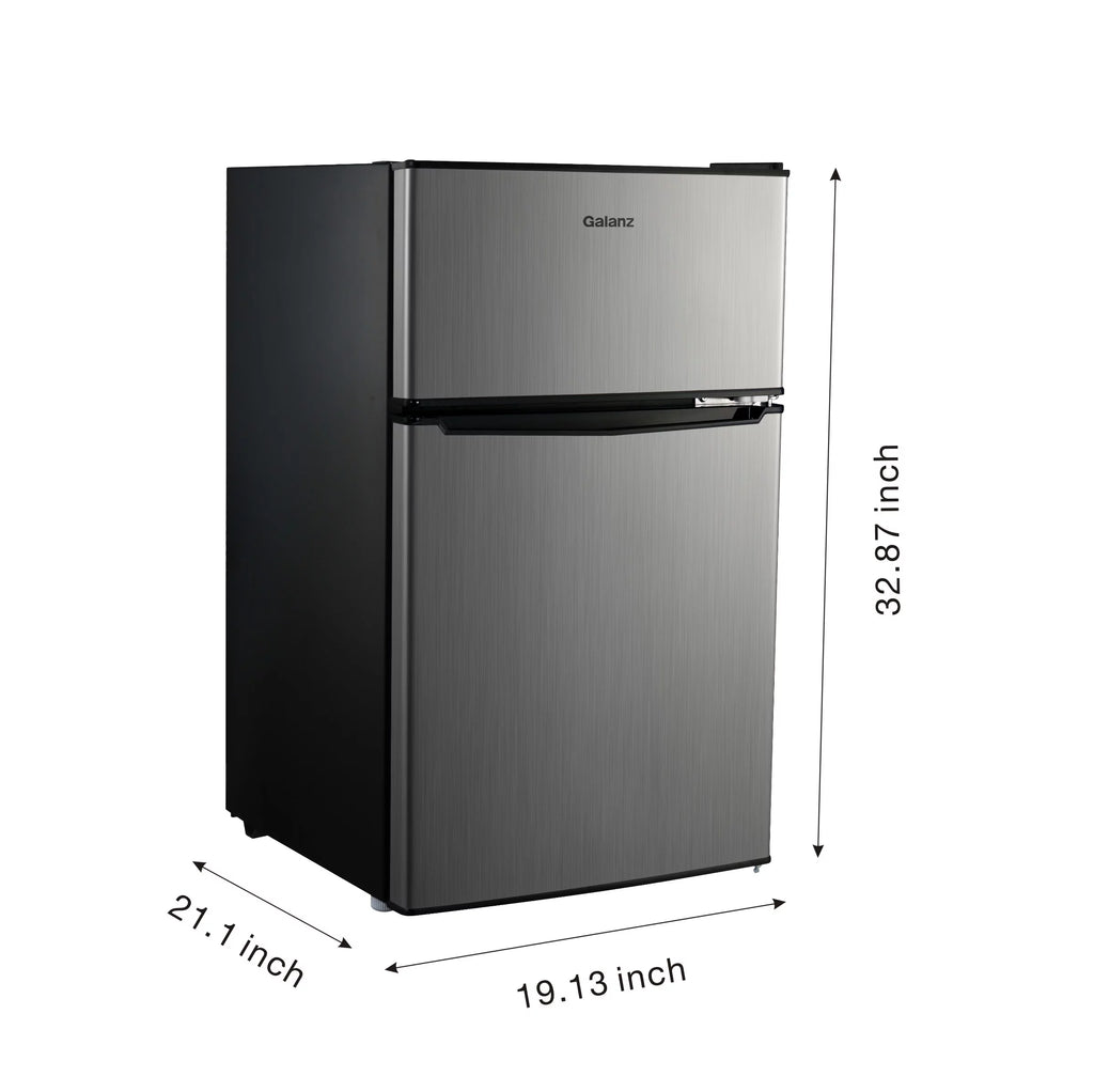 3.1 Cu ft Two Door Mini Fridge with Freezer F597420