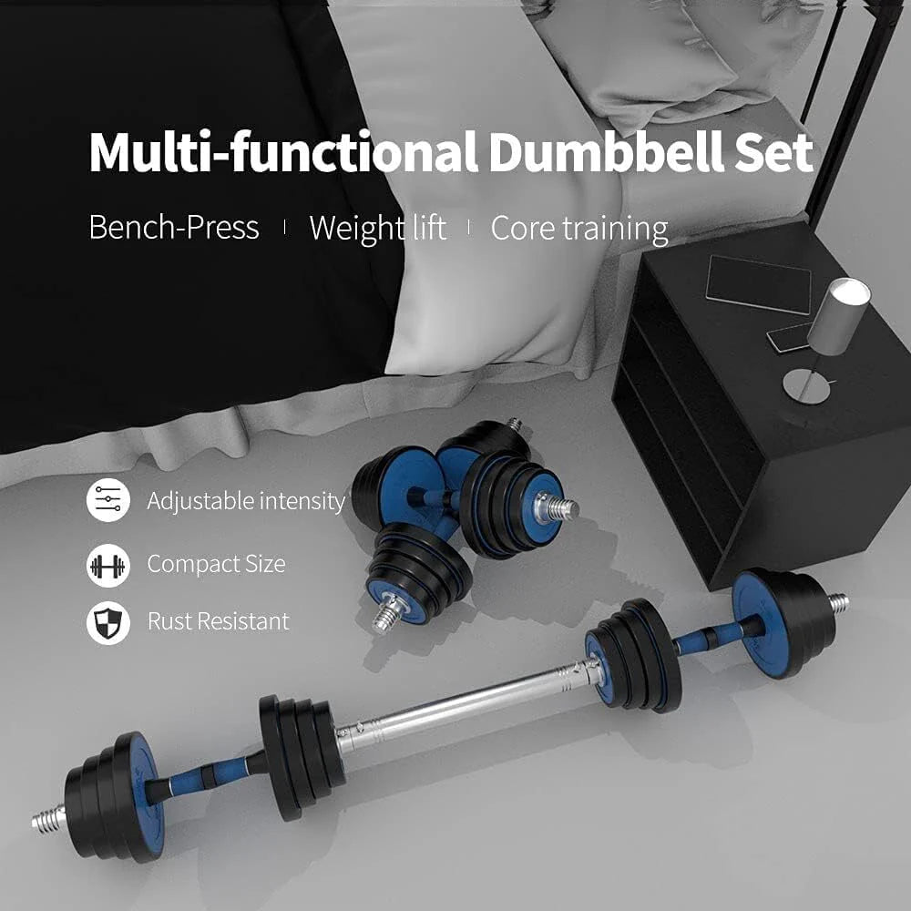 Adjustable 44lbs Dumbbells Barbell Set N59659