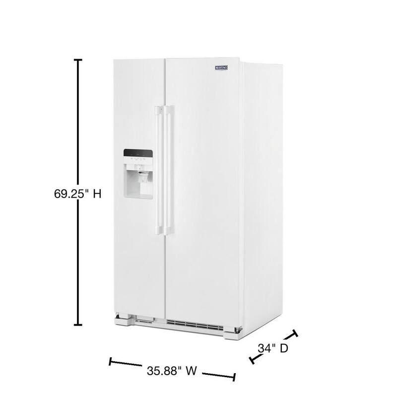 25 cu. ft. Side by Side Refrigerator with Ice and Water Dispenser C62324