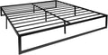 King Metal Platform Bed Frame with Steel Slat Supports I579379
