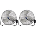 20 inch High Velocity Floor/Wall Mount Fan Silver Pack of 2 G450356