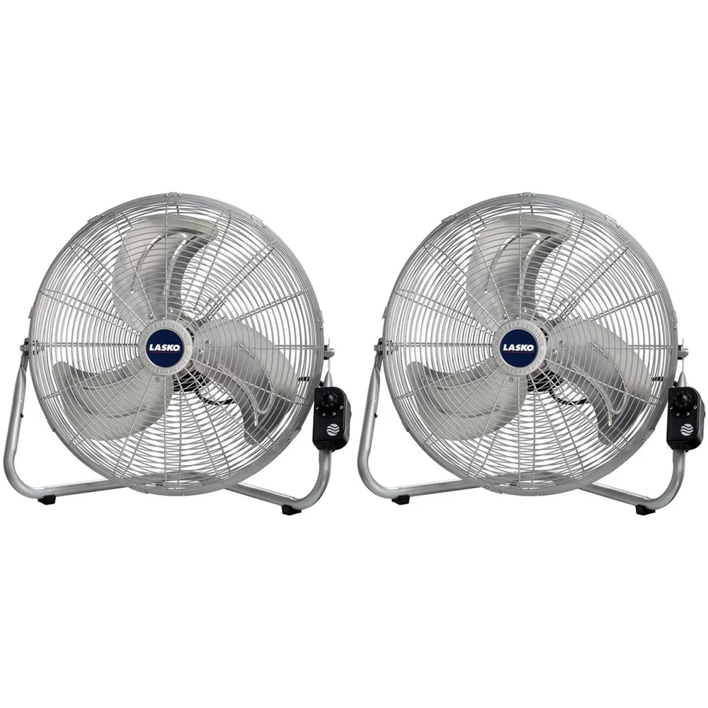 20 inch High Velocity Floor/Wall Mount Fan Silver Pack of 2 G450356