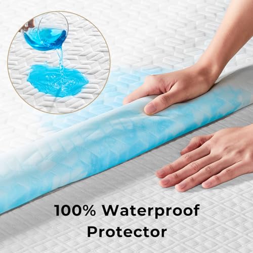Twin 8 Inch Gel Memory Foam Mattress with Waterproof Protector M118