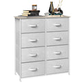 8 Fabric Drawers Light Gray Storage Tower S198965