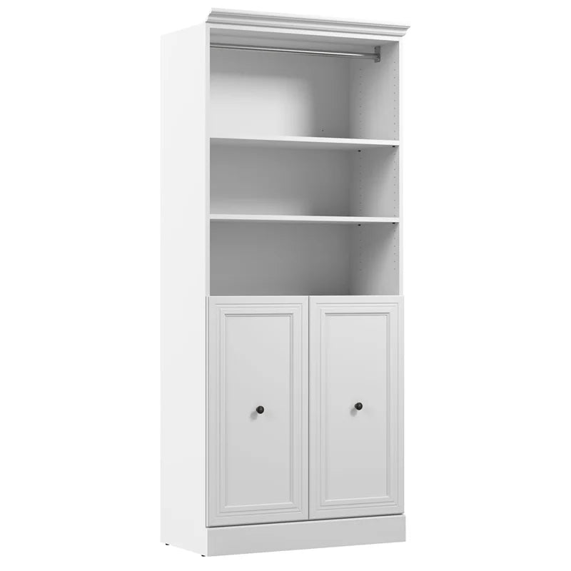 Queen Murphy Bed and Organizer in White S92333