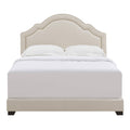 Upholstered King Bed in Linen Beige S50207