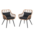 Wicker Outdoor Chairs Set of 2 with Cushions V147984