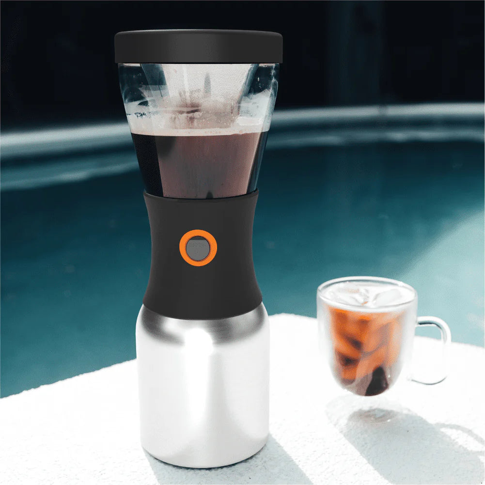 Portable Cold Brew Coffee Maker with 1 Liter Stainless Steel Travel Carafe D745866