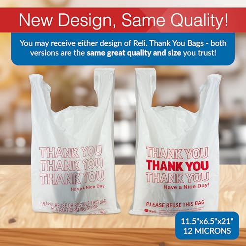 Thank You Plastic Bags 350 Count White R677149