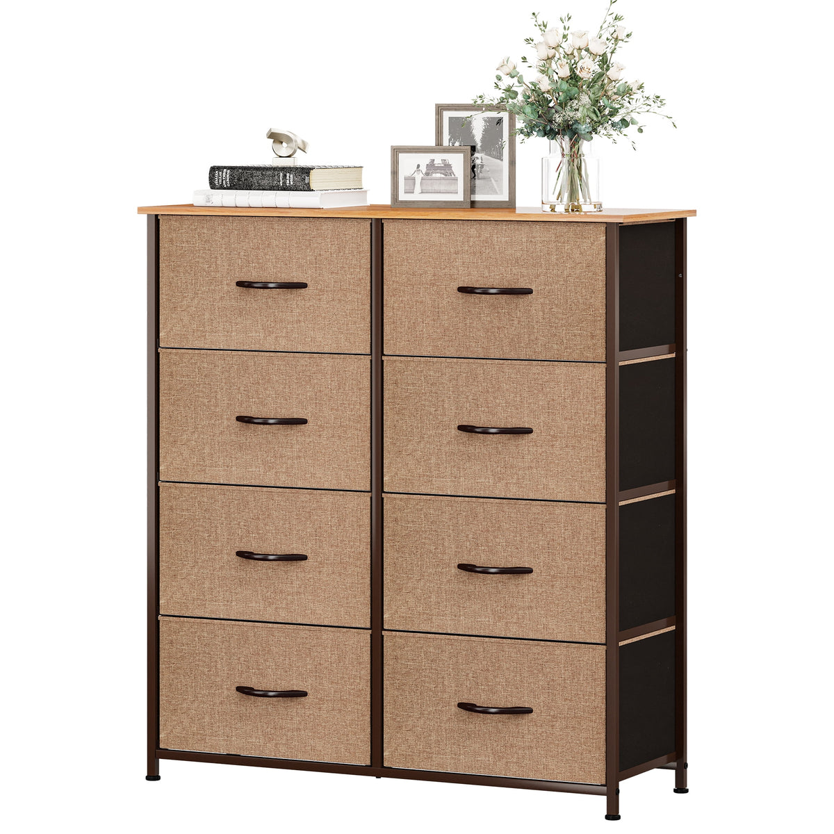 8 Fabric Drawers Light Gray Storage Tower S198965