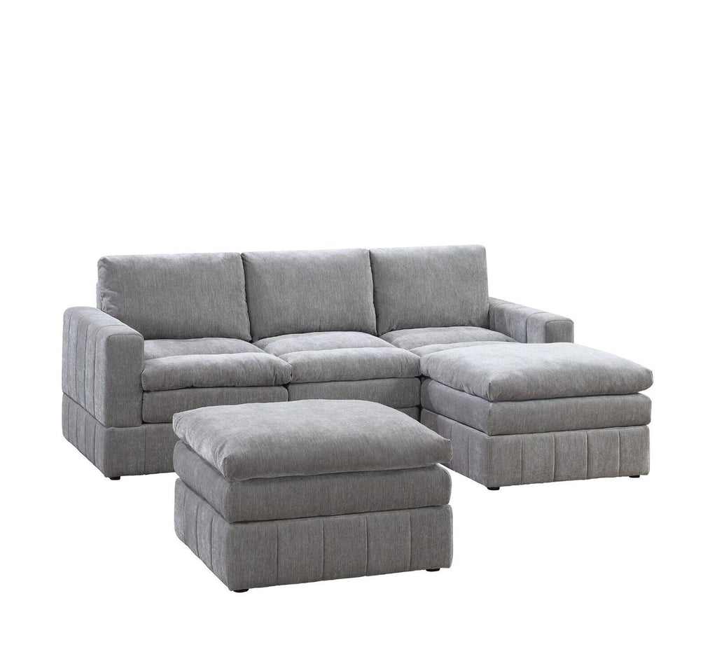 Plush Cushion 5pc Modular Sectional Set X148897