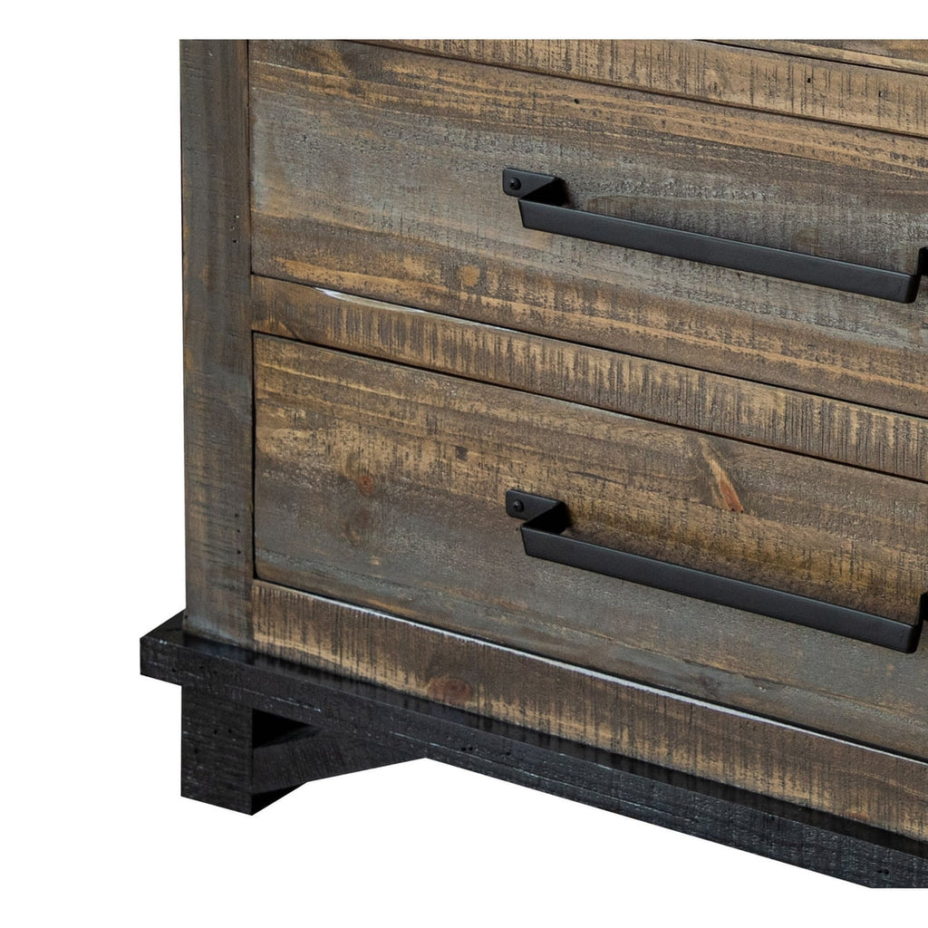 37 Inch Pine Wood 3 Drawer Dresser Chest C865