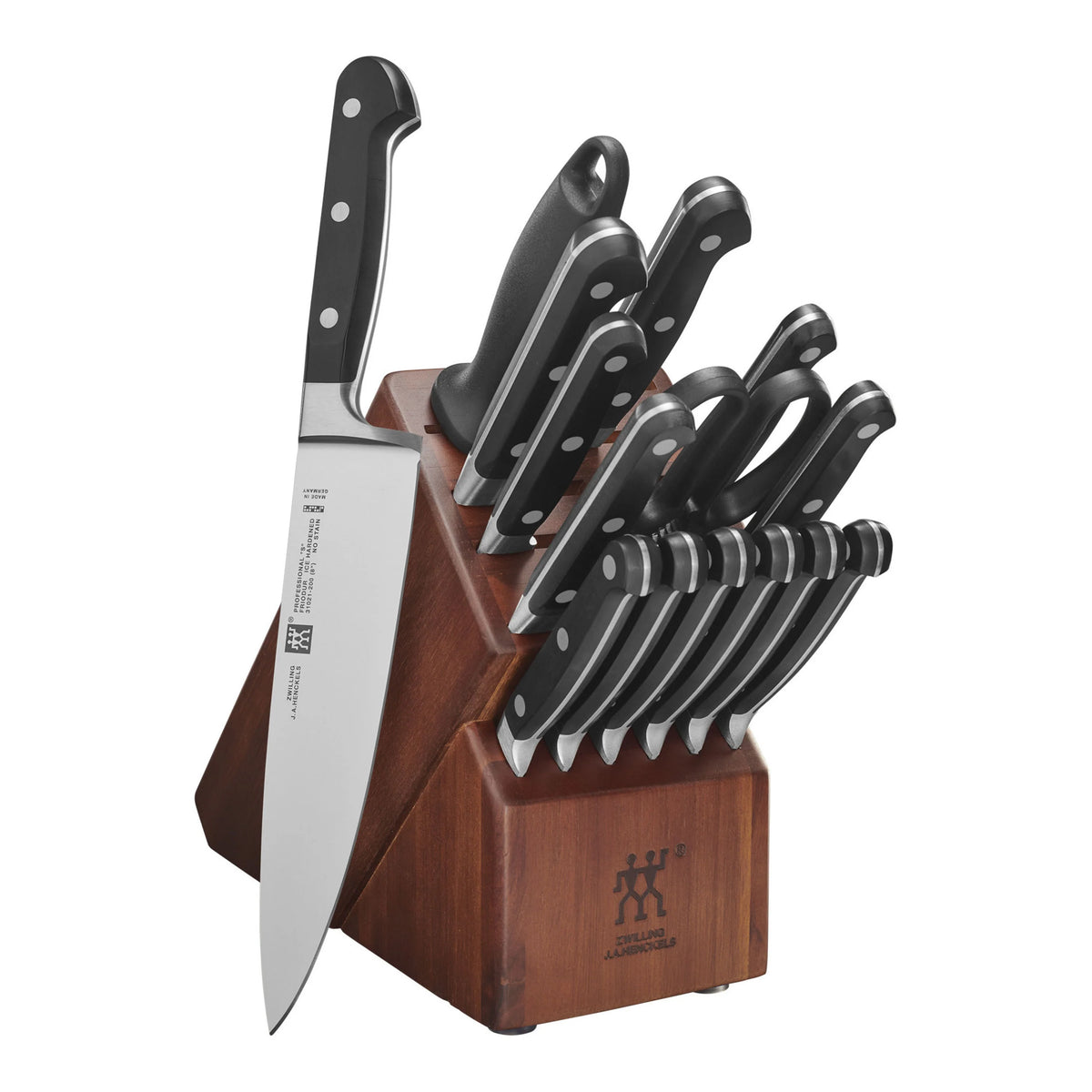 16 Pc Knife Set in Acacia Block L8542