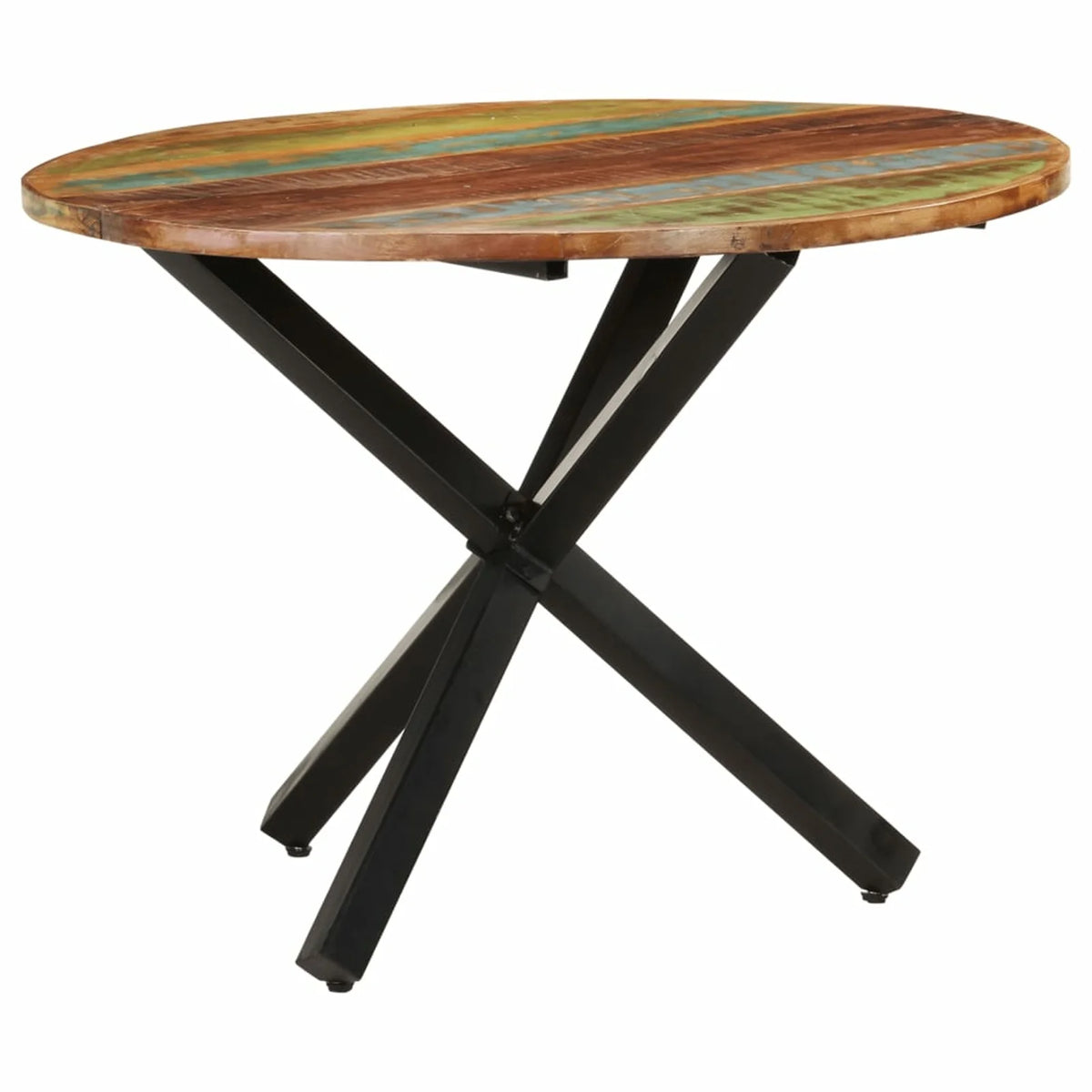 Round Solid Reclaimed Wood Dining Table S926