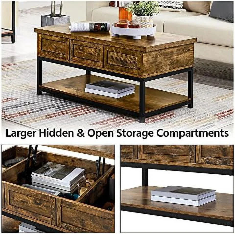 Lift Top Coffee Table with Hidden Compartments G2888