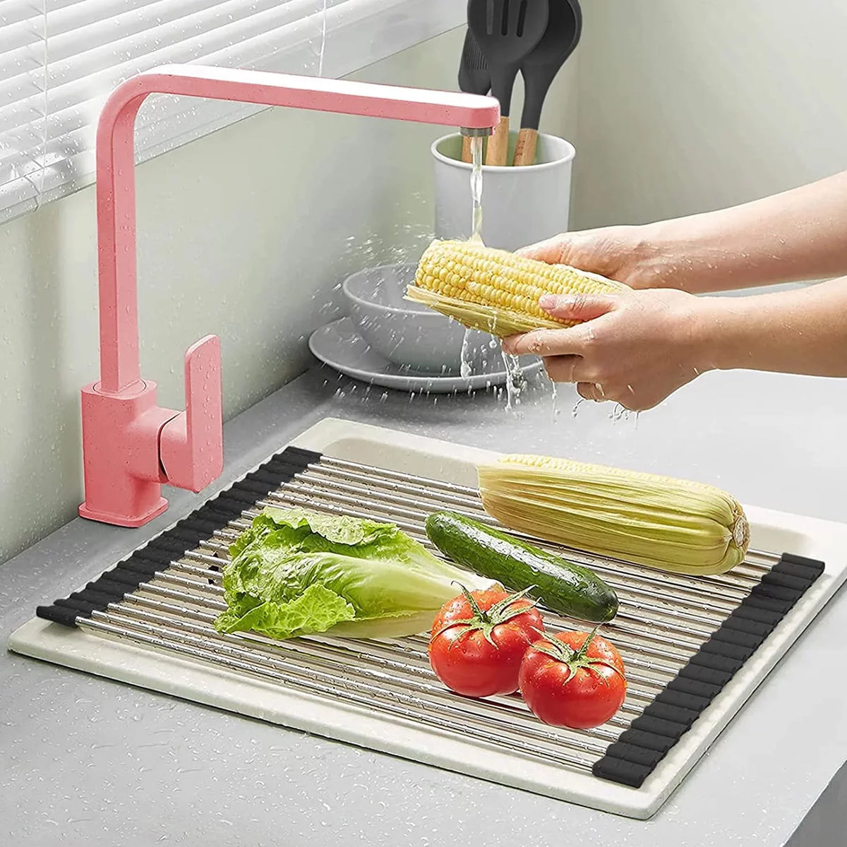 Roll Up Kitchen Sink Drying Rack O320