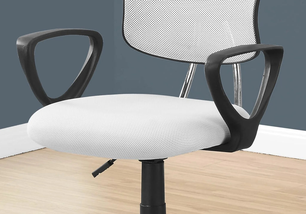 White Black Mesh Ergonomic Swivel Office Chair G5935