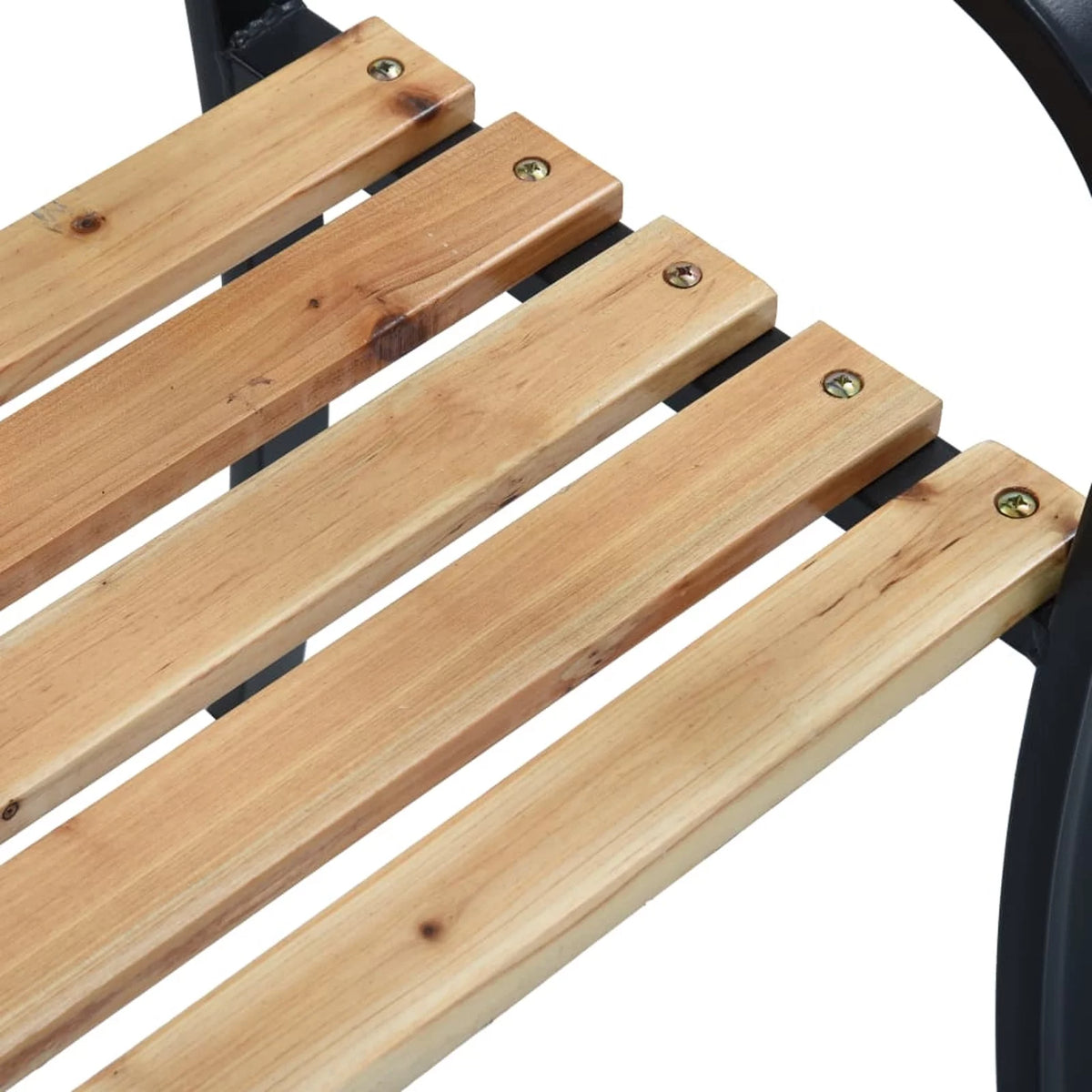 Wood and Plastic Garden Bench with Steel Frame B834