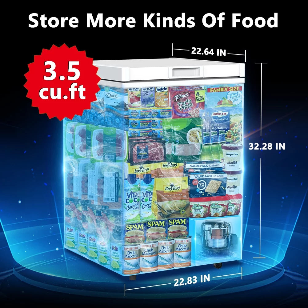 3.5 Cu Ft Compact Chest Freezer H671