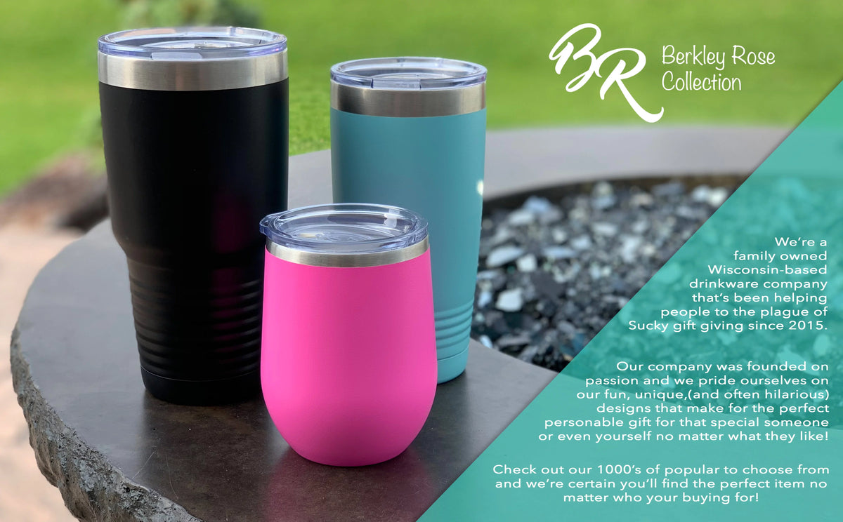 Engraved 12 oz Red Wine Cup E594