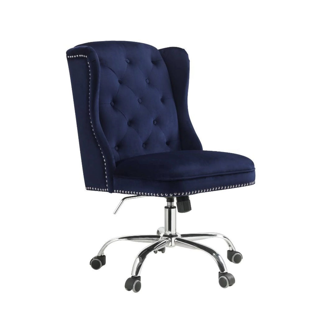 Midnight Blue Velvet Office Chair Z29218