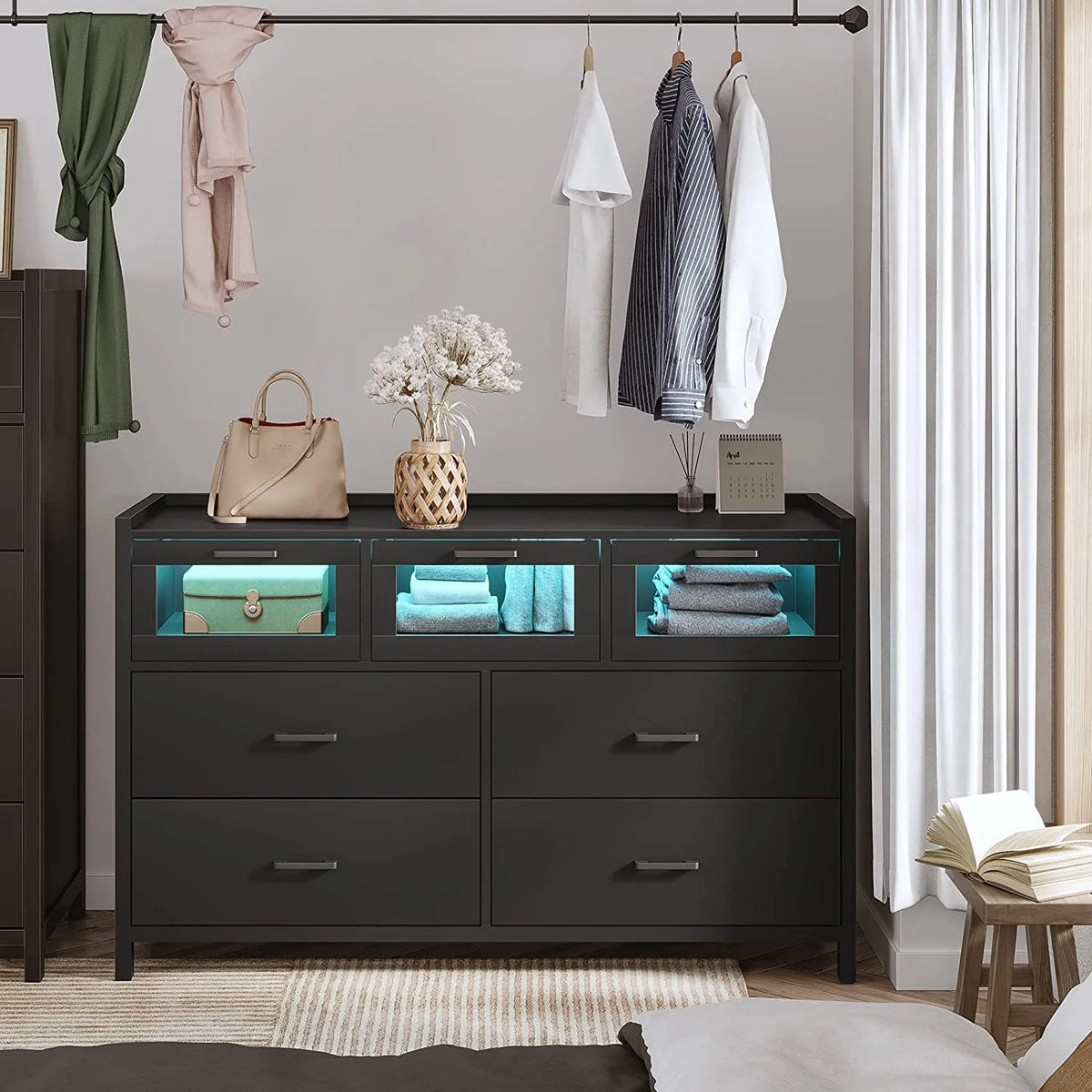 White 7 Drawer Wooden Dresser A79646
