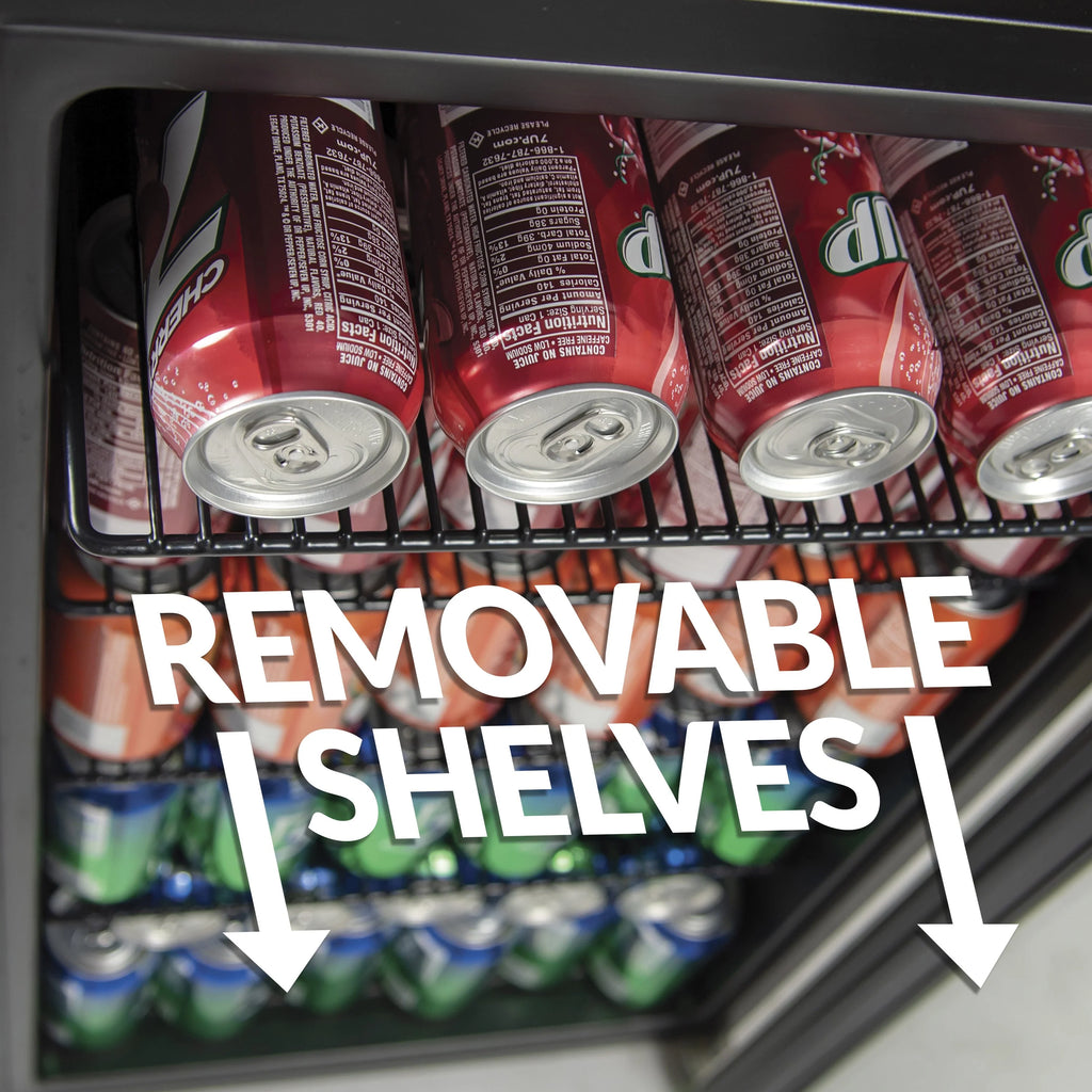 3.5 Cu. Ft. 135 Can Stainless Steel Beverage Cooler N264383