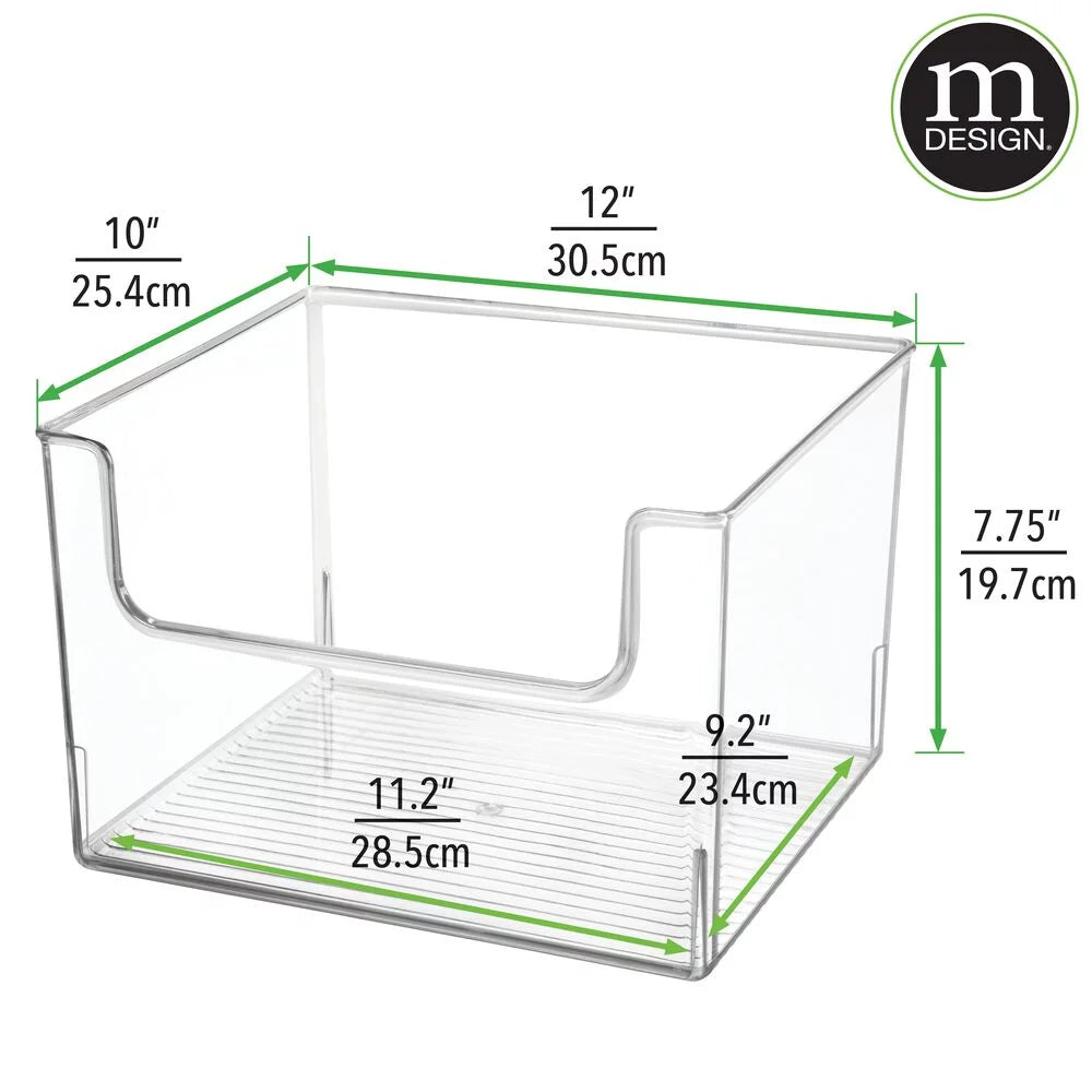 Clear Plastic Storage Organizer Bin 8 Pack O7026
