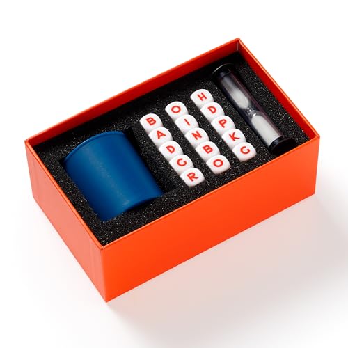 Fast Paced Word Making Dice Game with Sand Timer 15 Dice and Cup F6159