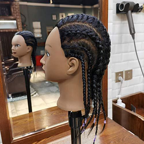Black 16" Real Hair Mannequin Head L972871