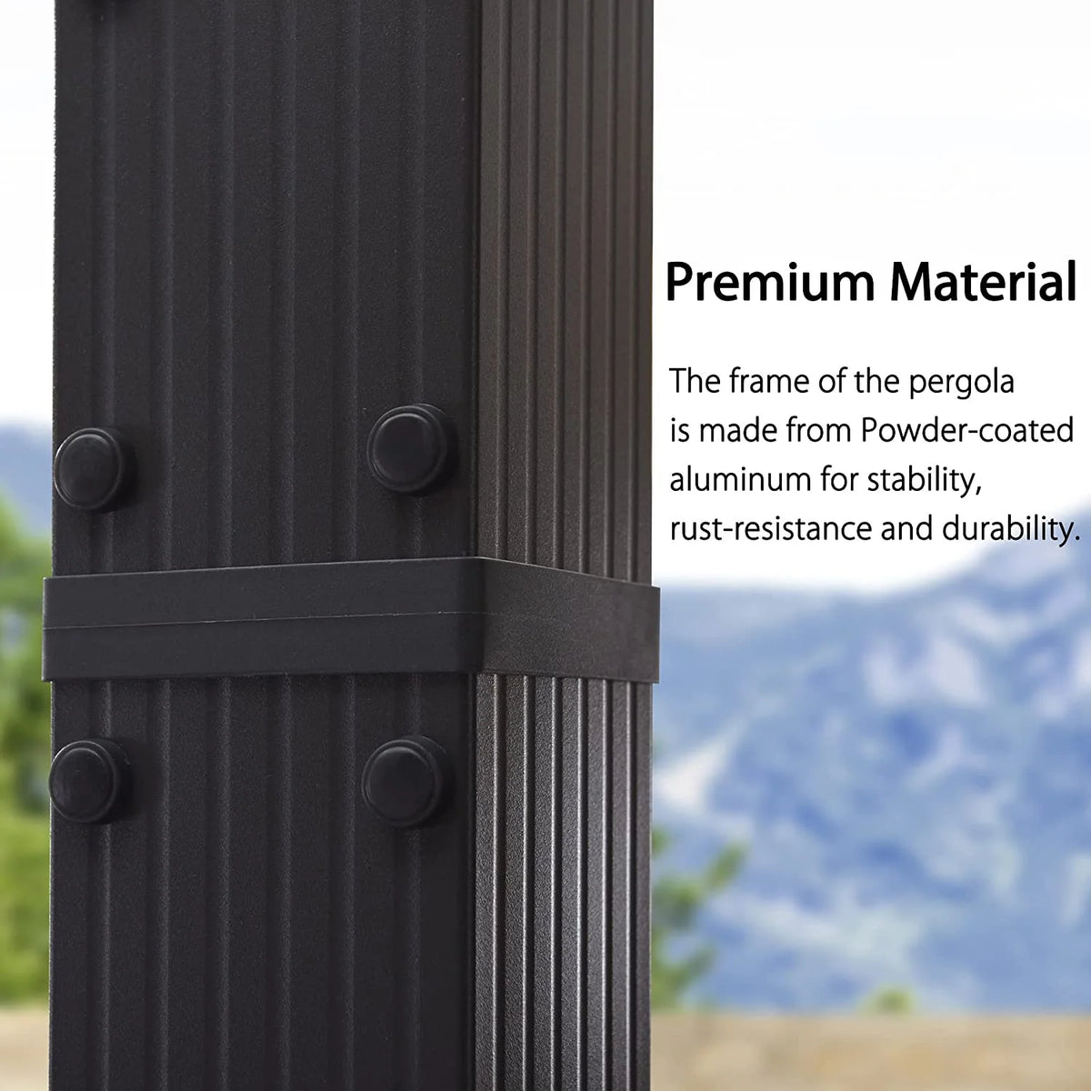 12' X 16' Outdoor Retractable Aluminum Pergola with Canopy X5873