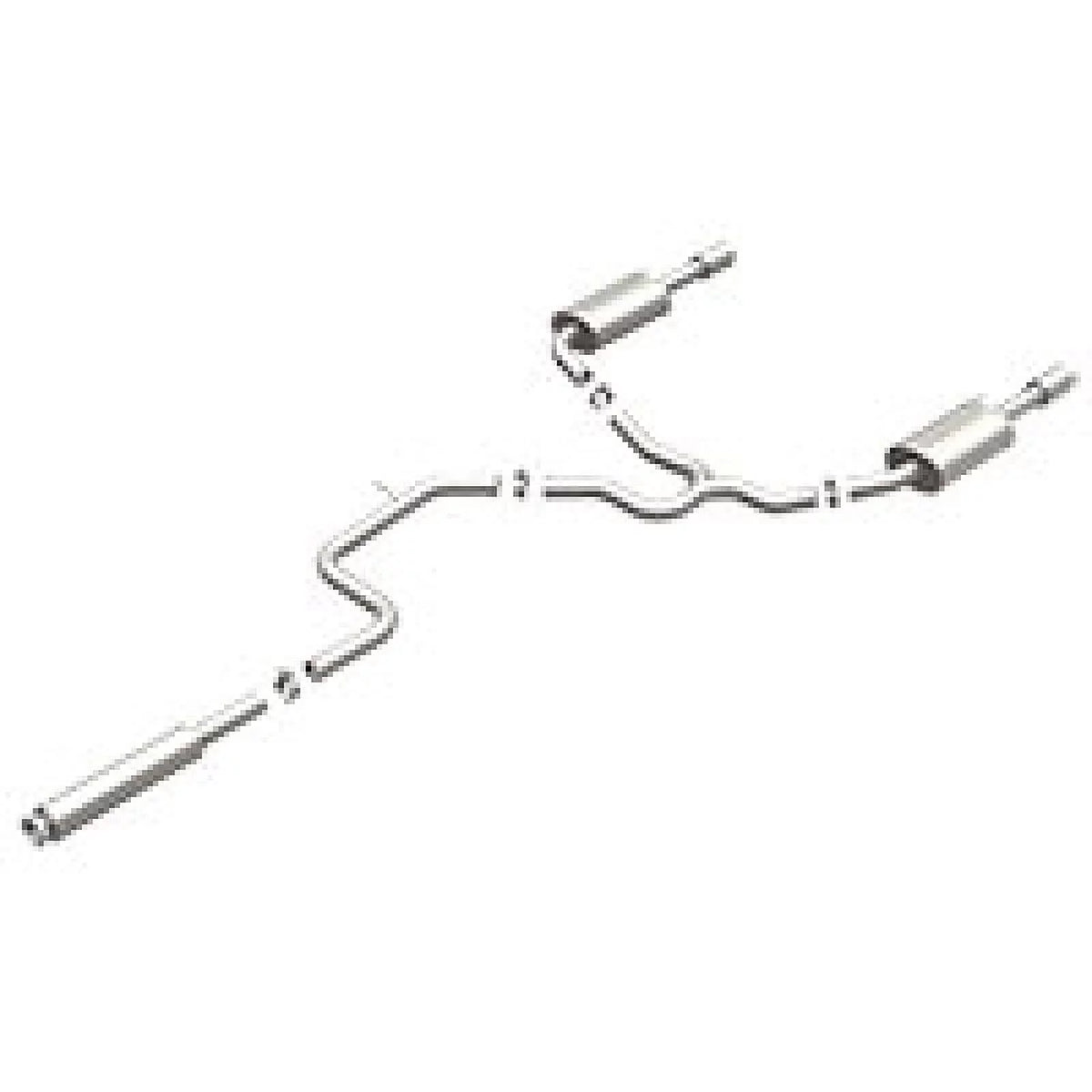 Stainless Dual Rear Exit Cat-Back Exhaust G55396