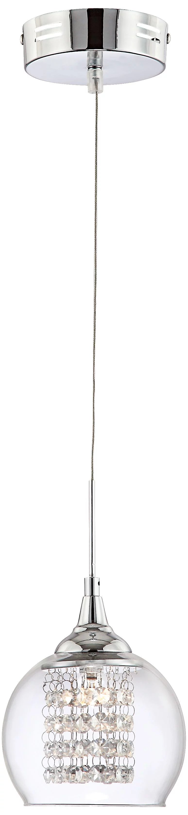 Chrome Mini Pendant with Clear Glass Shade R584