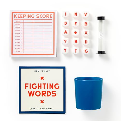 Fast Paced Word Making Dice Game with Sand Timer 15 Dice and Cup F6159