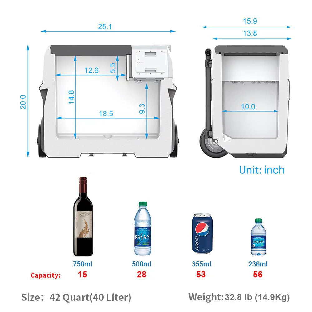 Portable Solar Fridge/Freezer 42 Quarts and 90W Solar Panel R80336
