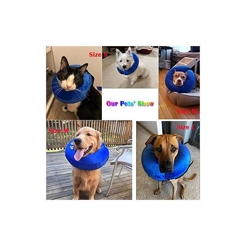 Inflatable Dog Collar Adjustable Blow up Donut E-Collars R769
