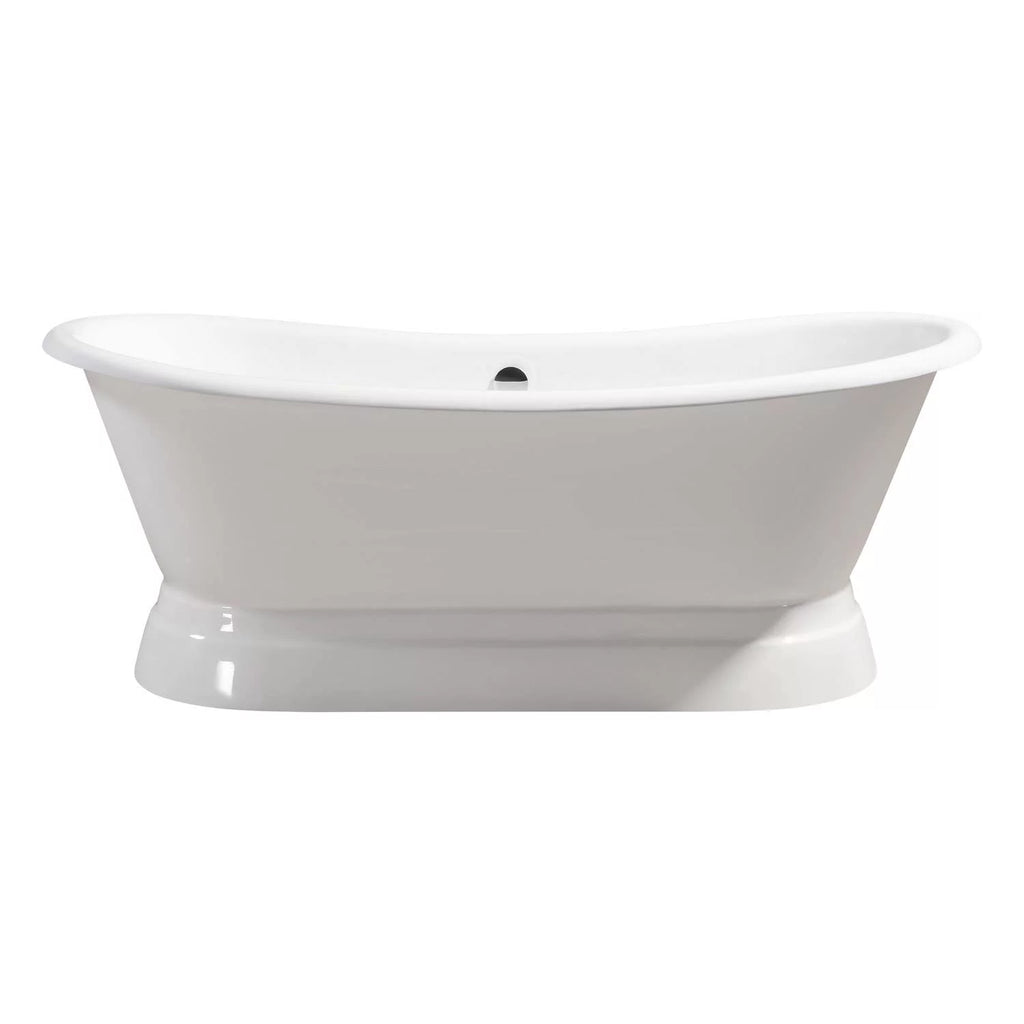 71 Inch Cast Iron Double Slipper Pedestal Tub G353