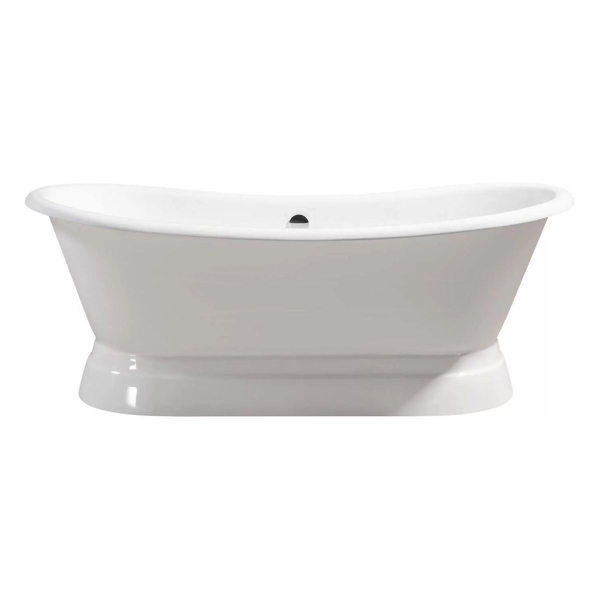 71 Inch Cast Iron Double Slipper Pedestal Tub G353